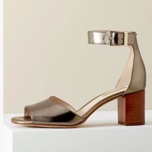 Louise et Cie | karisa metallic plating bronze ankle cuff sandals women size 5.5